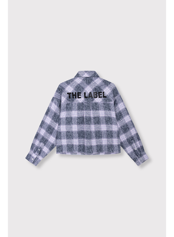 Bleached Checked Blouse Night Blue