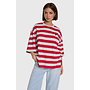 Block Stripe T-shirt Cerise