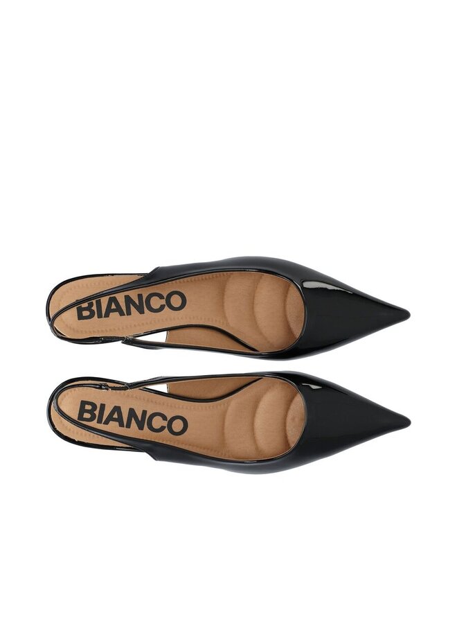 BIAKRISTIN Kitten Heel Slingback Patent Black