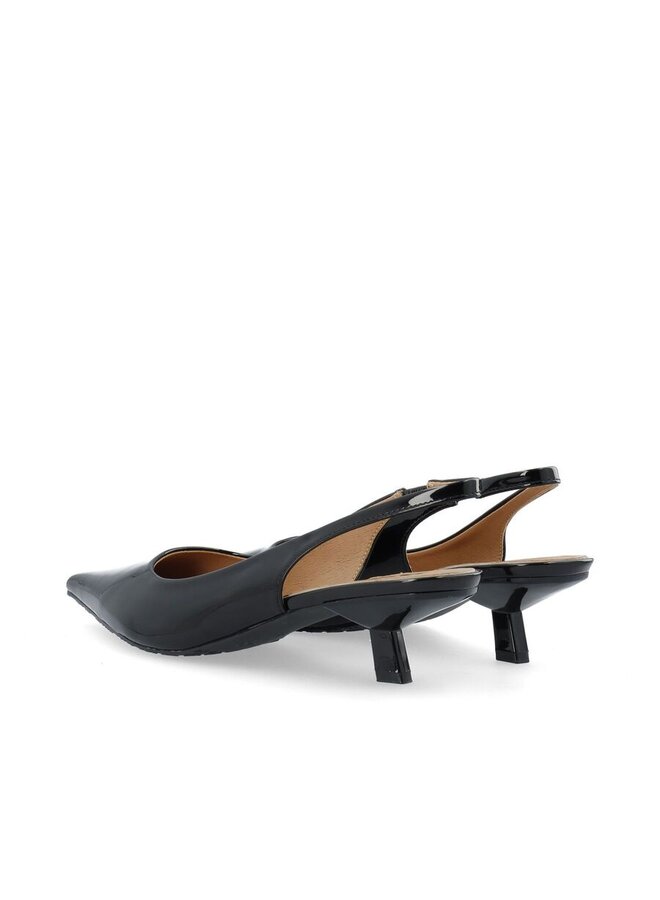 BIAKRISTIN Kitten Heel Slingback Patent Black