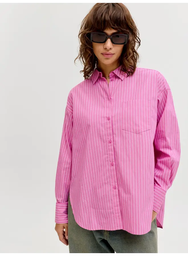 Jamie Relaxed Shirt Fiji Flower White