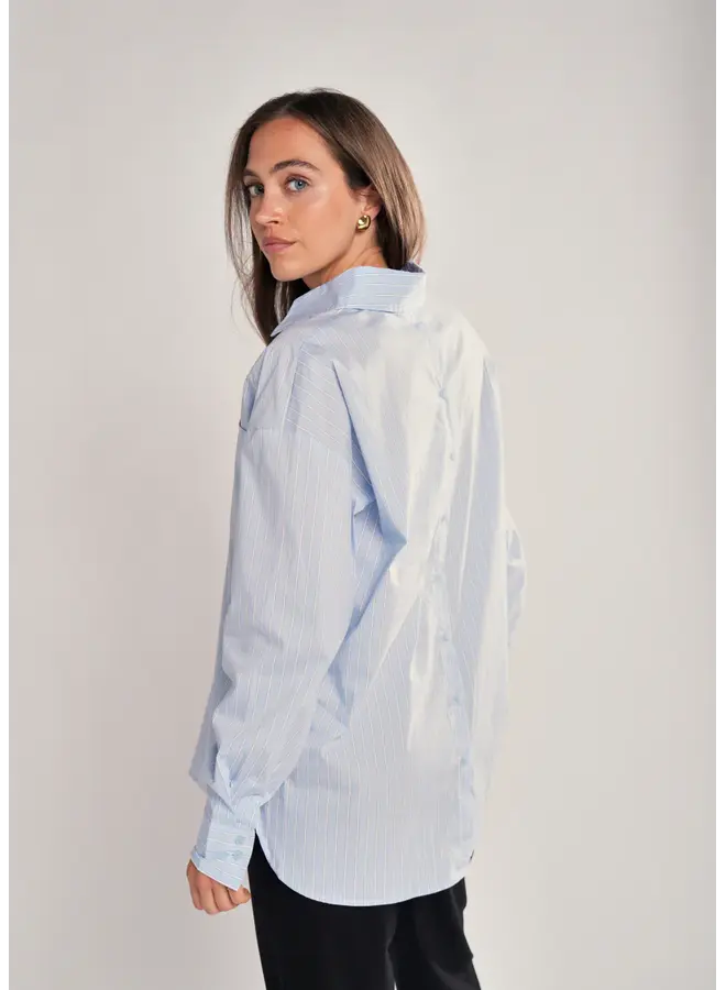 Lilly Ice Blue Stripe Blouse