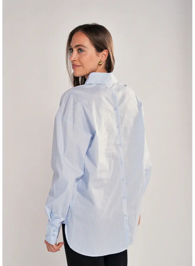 Lilly Ice Blue Stripe Blouse