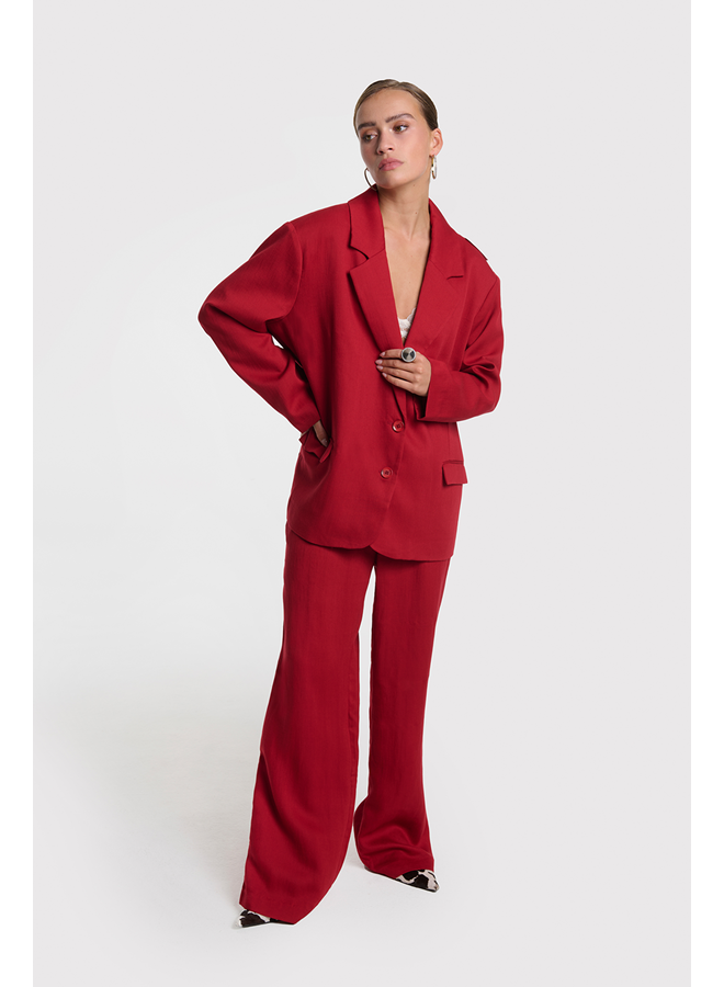 Oversized Flowy Blazer Cerise