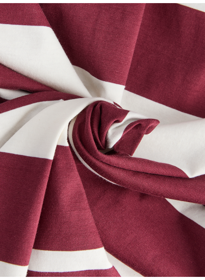 Vilma Stripe Polo Cabernet/Vanilla