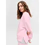 Cora Oversized Crew Pink Lady