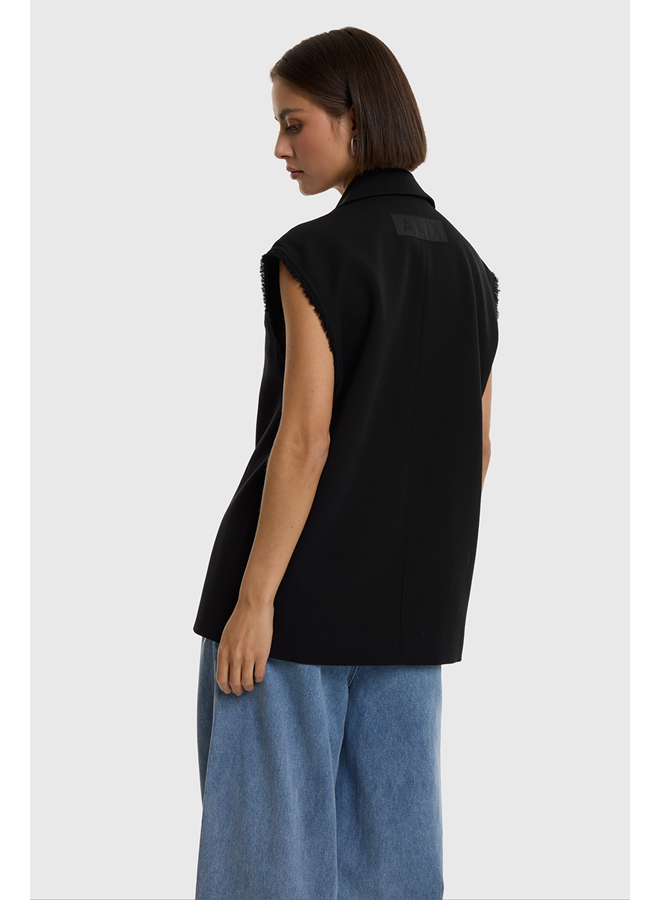 Flowy Waistcoat Black