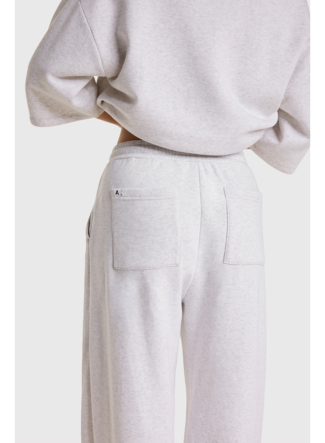 Wide Leg Sweat Pants Light Grey