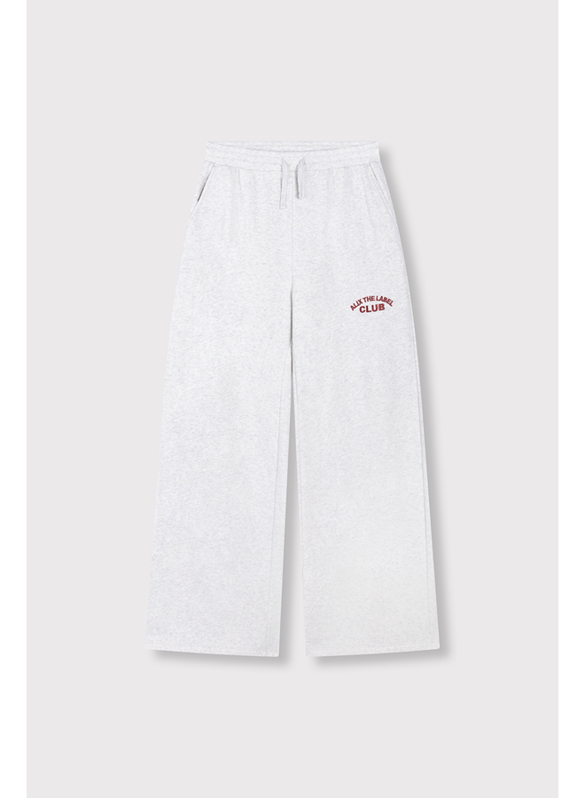 Wide Leg Sweat Pants Light Grey