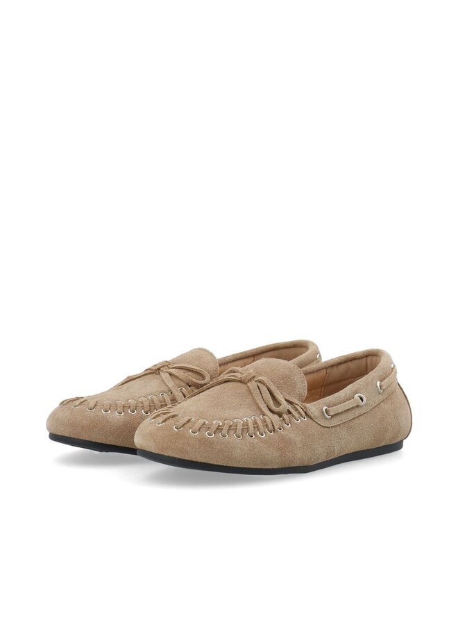 Marlene Moccassin Suede Sand