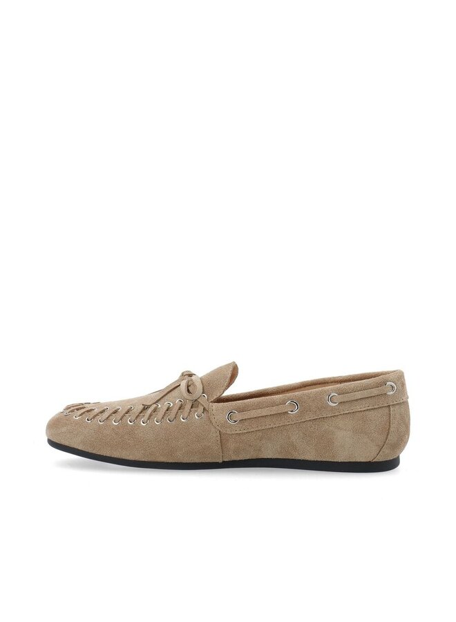 Marlene Moccassin Suede Sand