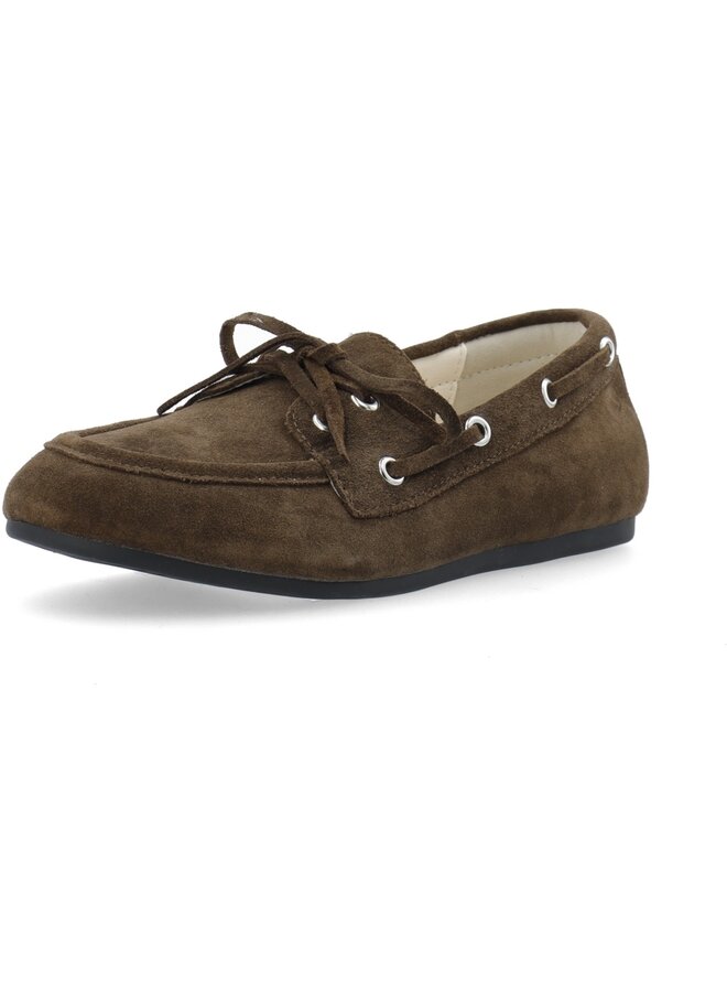 Marlene Boat Shoe Suede Brown