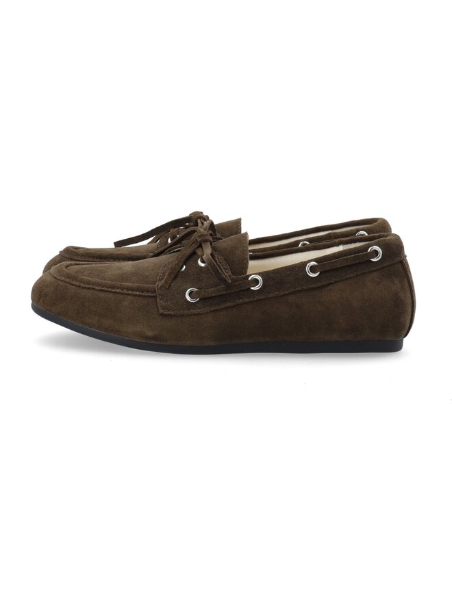 Marlene Boat Shoe Suede Brown