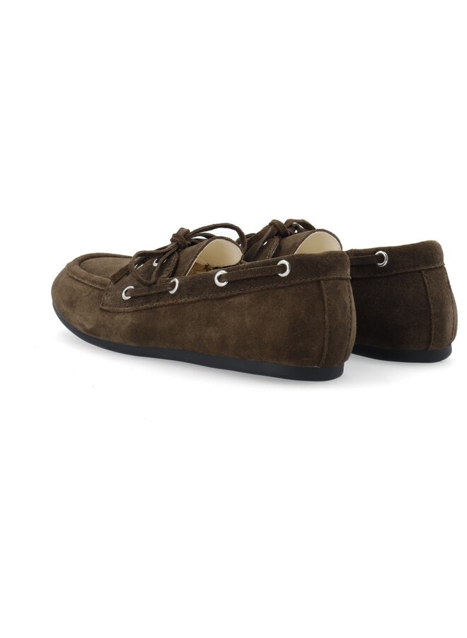Marlene Boat Shoe Suede Brown