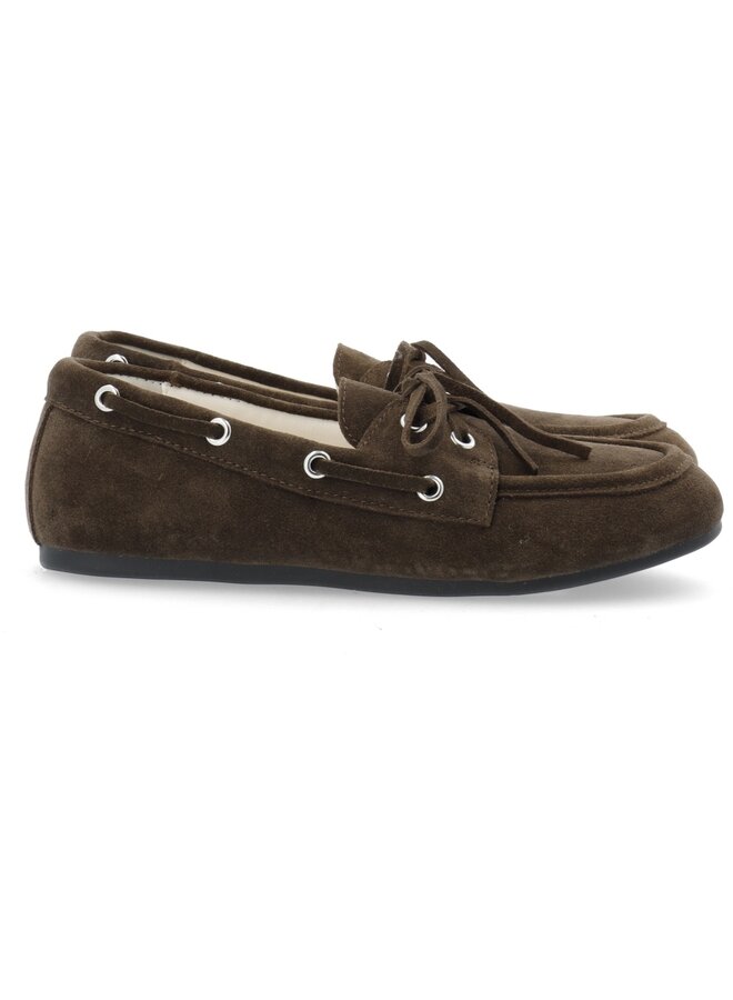 Marlene Boat Shoe Suede Brown