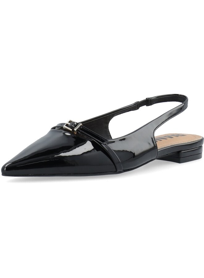 Bari Pointy Flat Slingblack Black