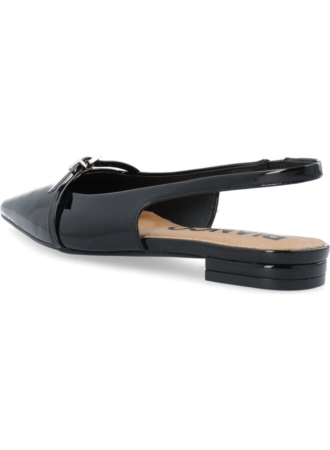 Bari Pointy Flat Slingblack Black