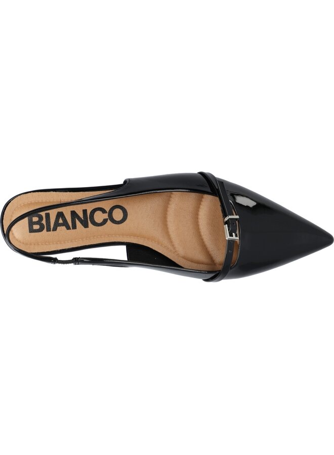 Bari Pointy Flat Slingblack Black