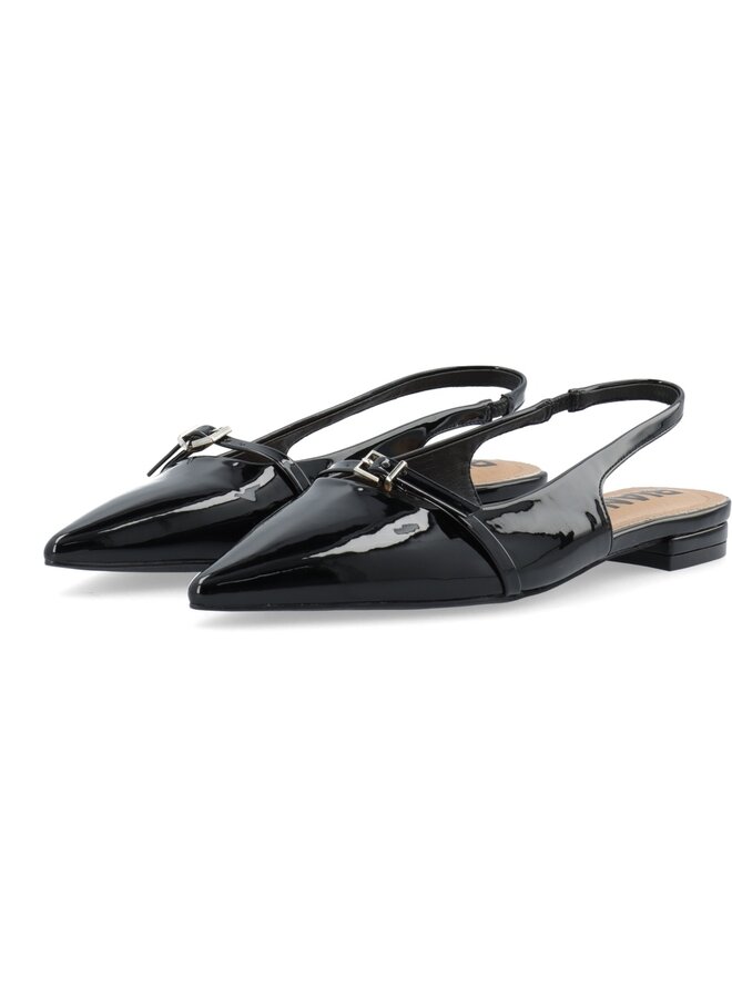 Bari Pointy Flat Slingblack Black