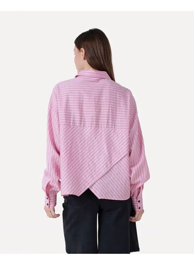 Cherree Fine Stripe Shirt Pink