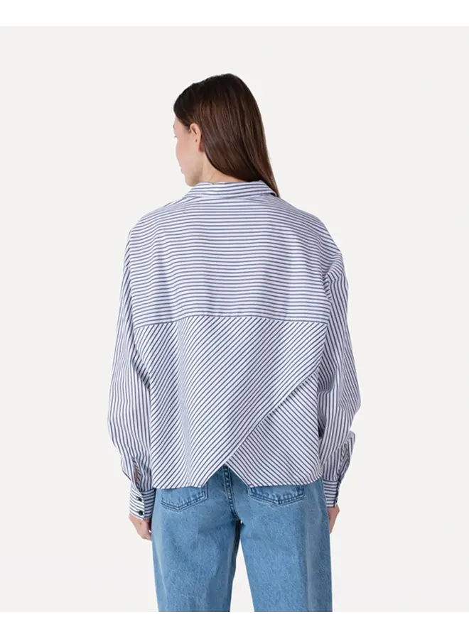 Cherree Shirt Navy White Stripe