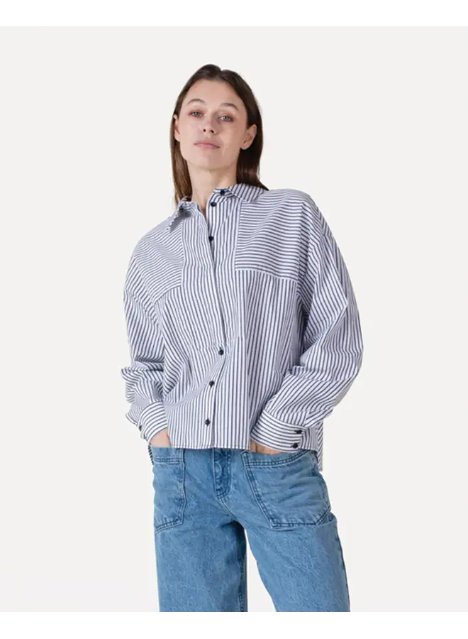 Cherree Shirt Navy White Stripe