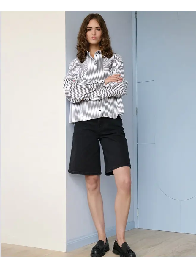 Cherree Shirt Navy White Stripe