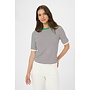 Lizza Narrow Striped Pullover Chalk/Black