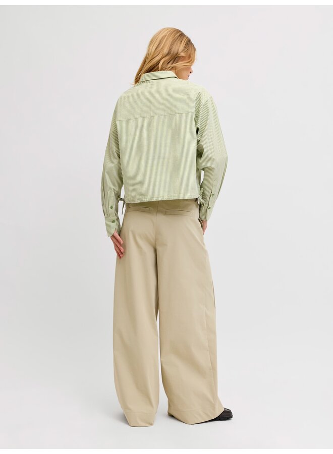 Jamie Poplin Shirt Fern/White