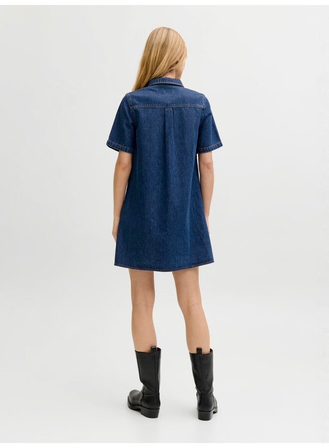 Amara Short Denim Dress Medium Blue