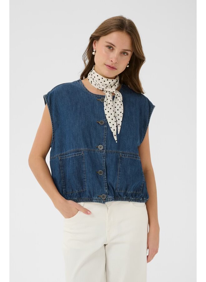 Lava Arpa Waistcoat Dark Blue Wash