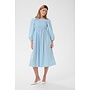 Mona Smock Dress White Blue Stripe