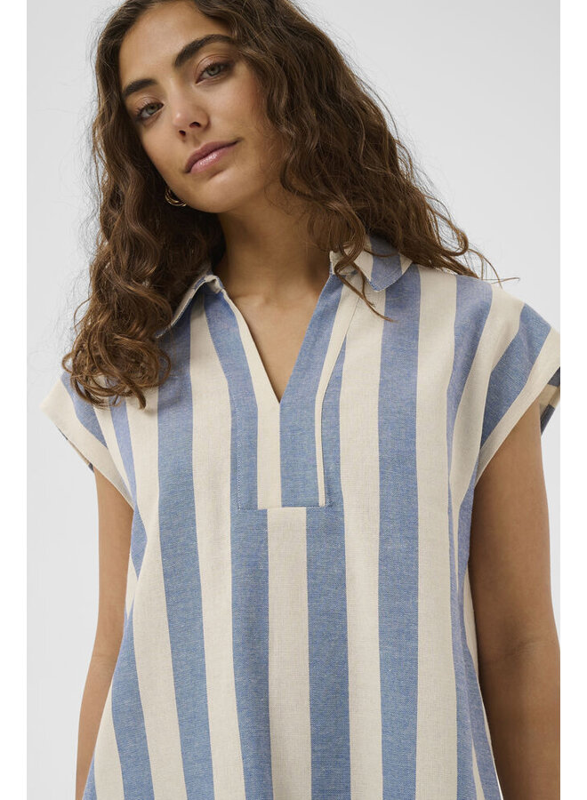 Kapina Blouse White/Blue Stripe