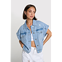 Soft Denim Waistcoat Light Blue