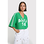 Cropped Baseball Shirt Bright Green