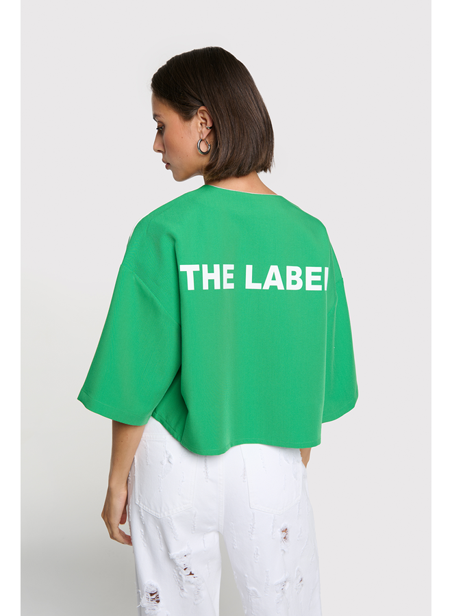 Cropped Baseball Shirt Bright Green