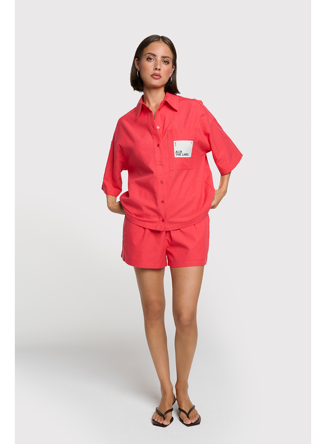 Sporty Short Light Red