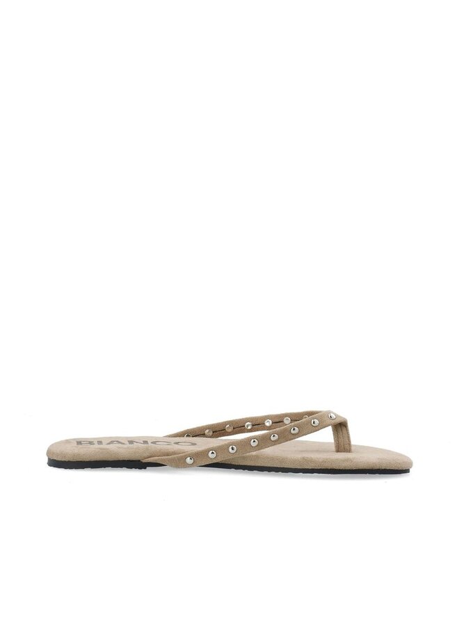 Mexico Studs Flip Flop Suede Sand
