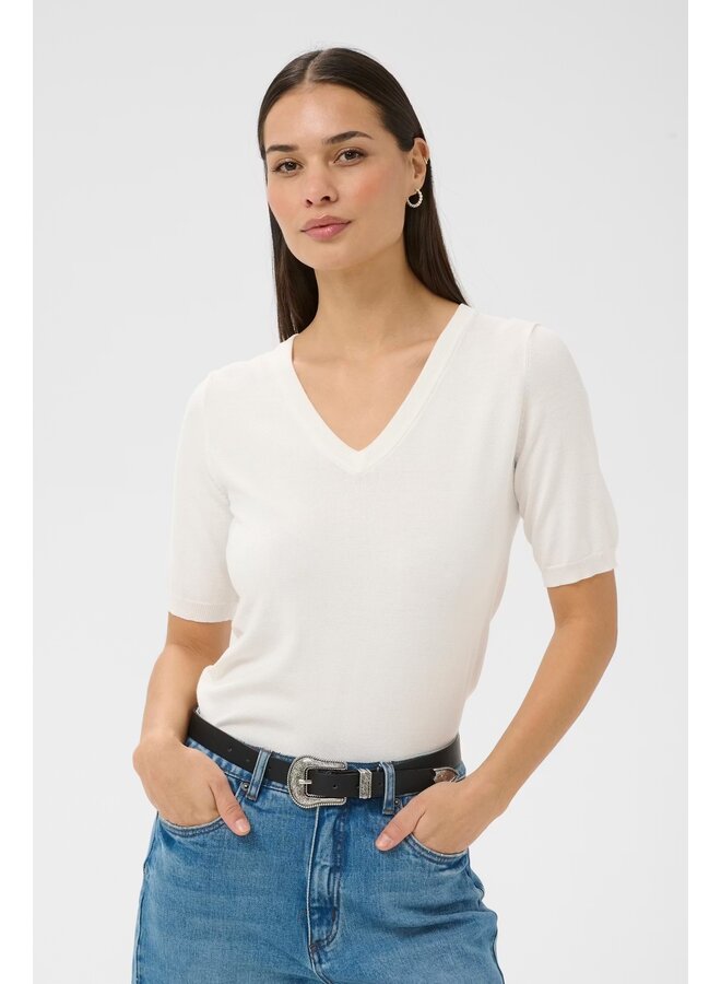 Lizza V-neck Pullover Chalk