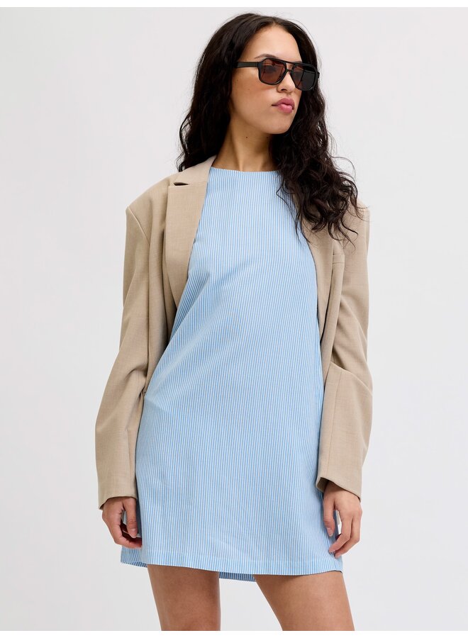 Annika Short Dress Blue Stripes