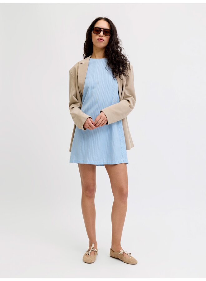 Annika Short Dress Blue Stripes