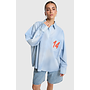 Faded Stripe Blouse Soft Blue