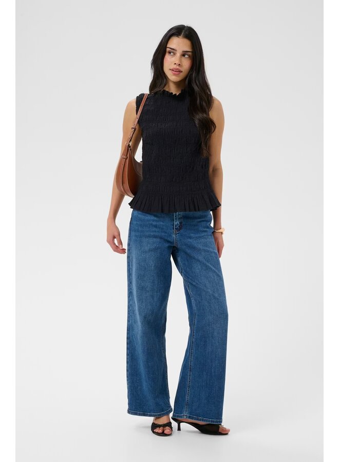 Bethany Smock Top Black Deep