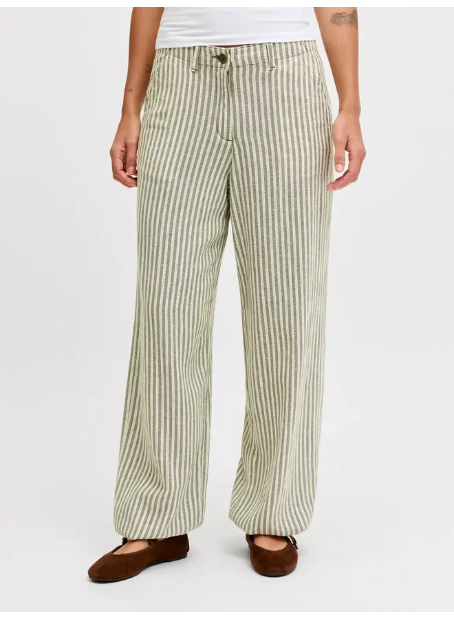 Emily Raya Pants Olive Blanc