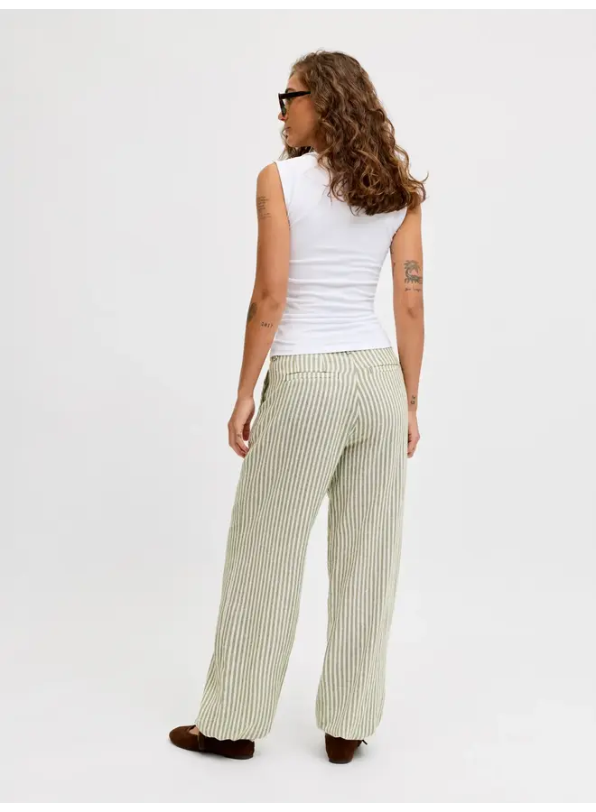 Emily Raya Pants Olive Blanc
