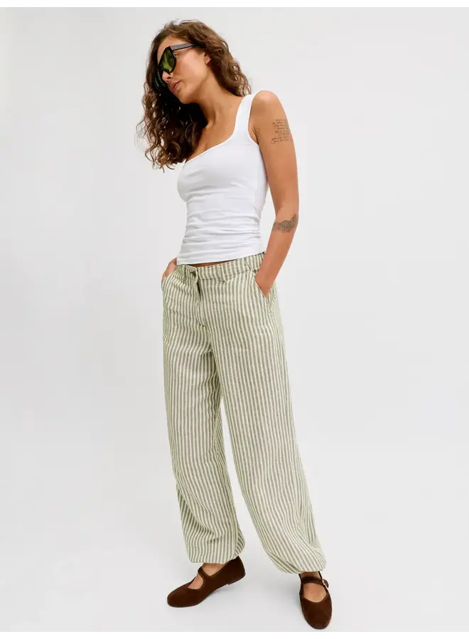 Emily Raya Pants Olive Blanc