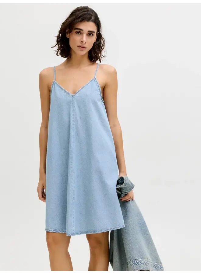 Lucy Short Dress Light Blue Denim