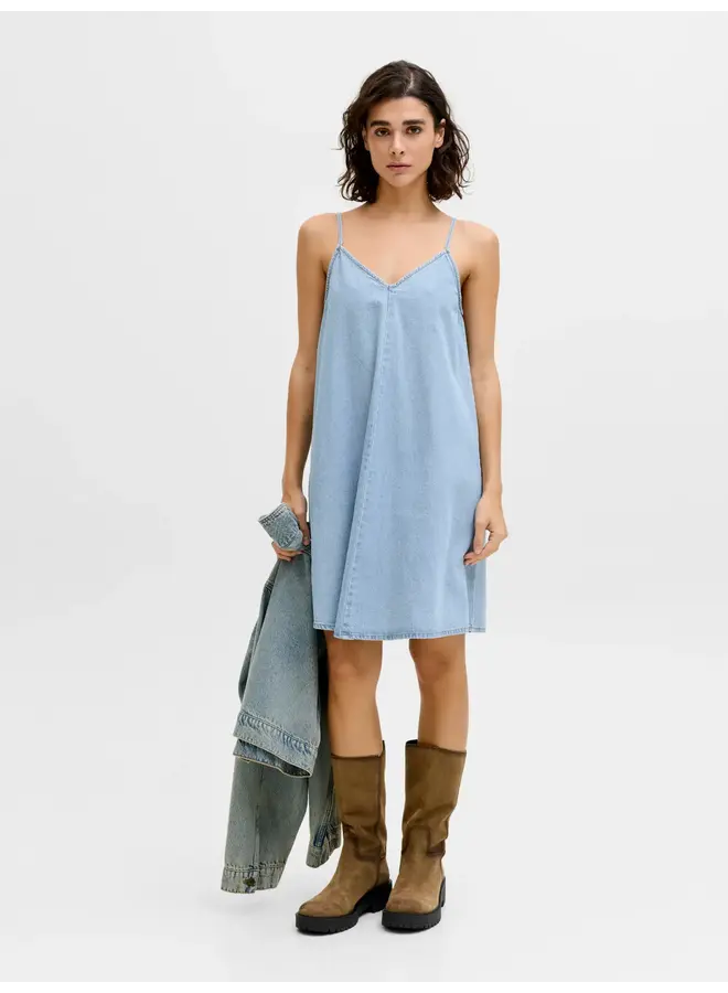 Lucy Short Dress Light Blue Denim