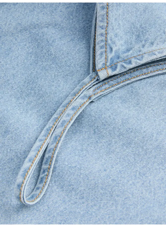 Lucy Short Dress Light Blue Denim