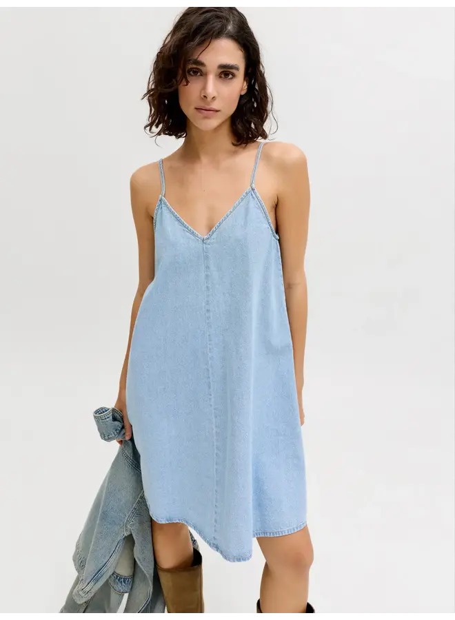 Lucy Short Dress Light Blue Denim